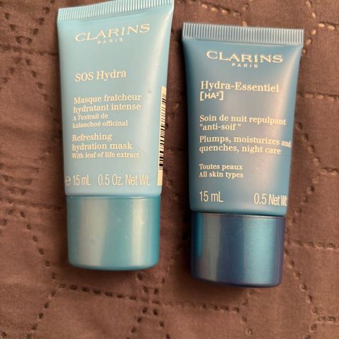 Clarins sett SOS hydration mask Hydra-Essentiel Night Cream All Skin Types