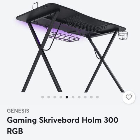 Gaming skrivebord Genesis Holm 300 RGB