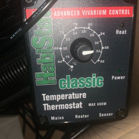 Habistat temperatur matte + kontroll