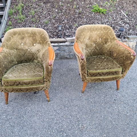 2 retro lounge stoler