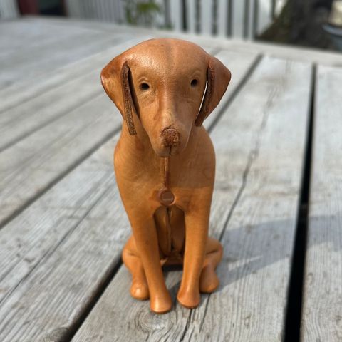 Origami hund i lær, DERU Germany, 1960-tallet