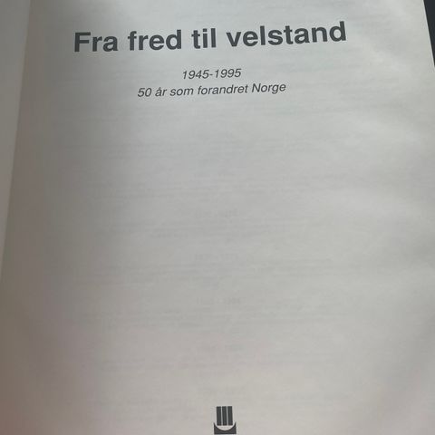 Fra fred til velstand