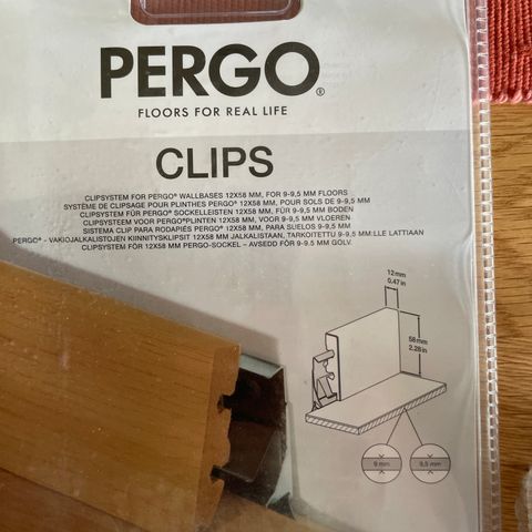 Pergo Clips til gulvlist