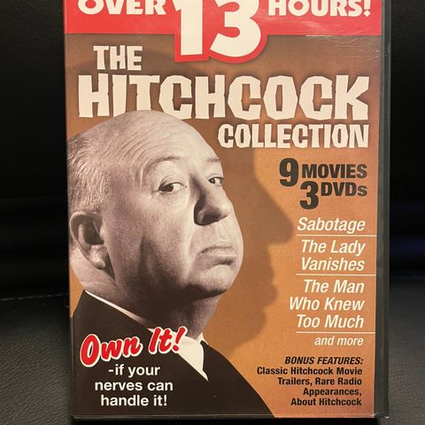 The Hitchcock Collection 9 movies 3-discs