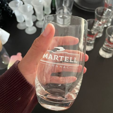 4x martell cognac glass