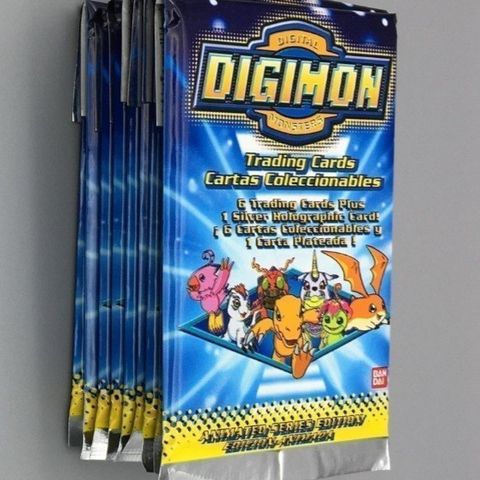 Digimon Kort 1999 Vintage Forseglet (10 pakker igjen)