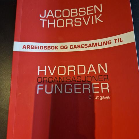 Hvordan organisasjoner fungerer, arbeidsbok