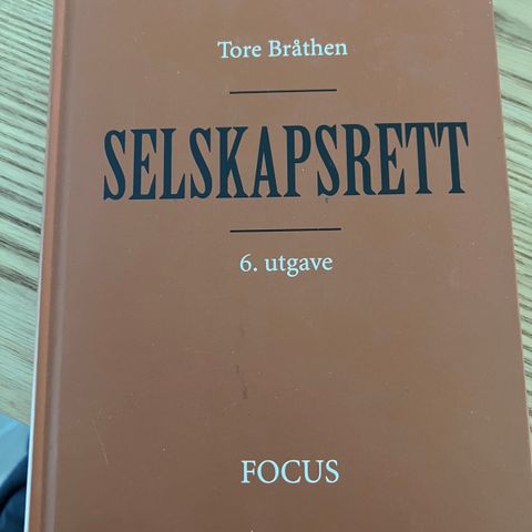 Selskapsrett - Tore Bråthen 6 utg