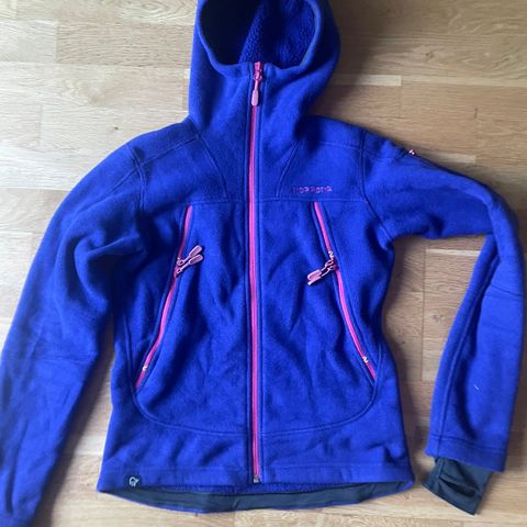 norrøna narvik warm3 hoodie zip dame i lilla fleece