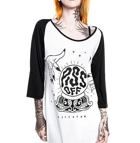 Killstar «Piss Off» raglan baseball genser