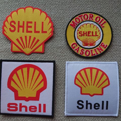 4 forskj Shell tøymerker selges