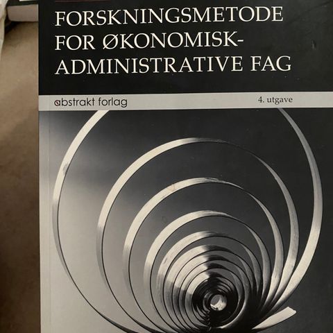 Forskningsmetode for økonomisk-administrative fag 4.utg