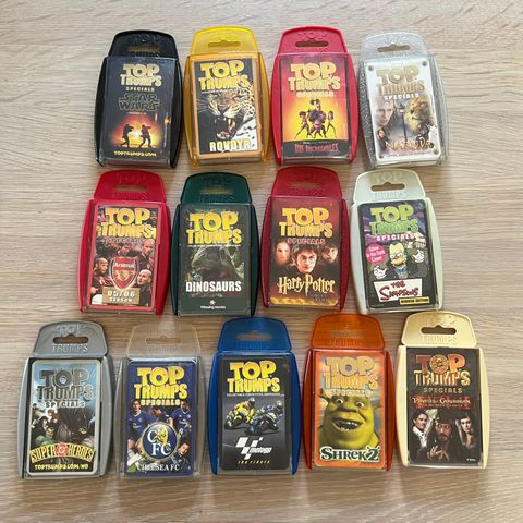 Stor samling Top Trumps