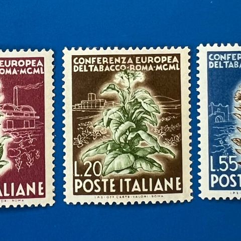 Italia 1950 Tobakkskonferanse postfrisk set