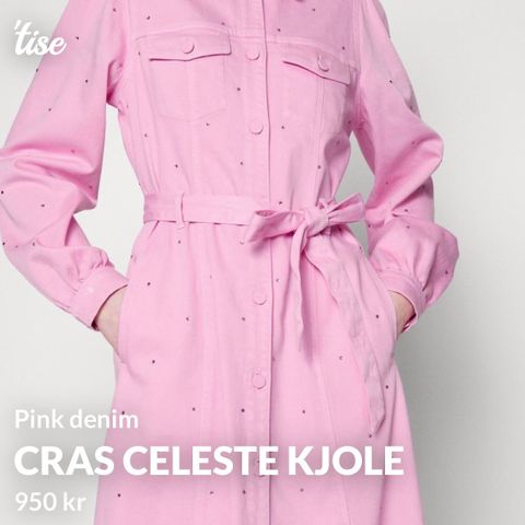 KUPP: nydelig Cras Celeste kjole i rosa denim