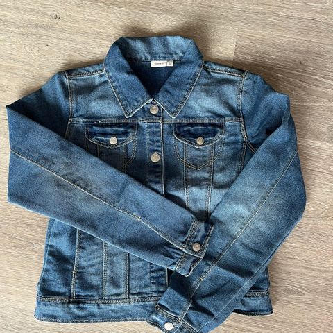 Denim/dongeri jakke str 152, Name it