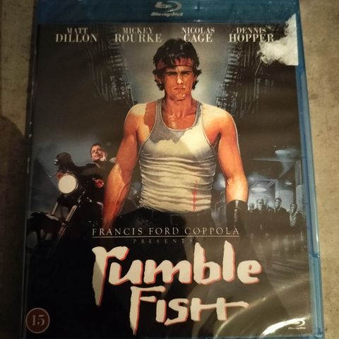 Rumble Fish ( Blu Ray ) 1983 - Ny i plast - Dillon - Rourke - Cage - Hopper