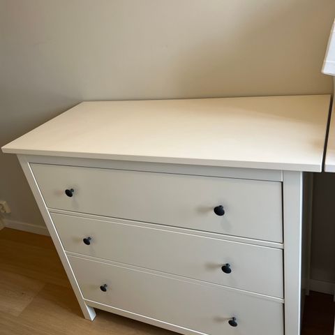 Hemnes kommode 3 skuffer - hvit