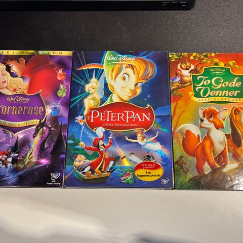 Uåpnet Disney DVD 3-stk