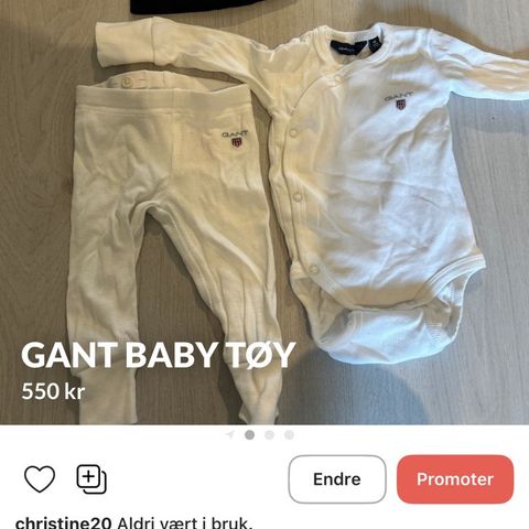 Gant baby tøy