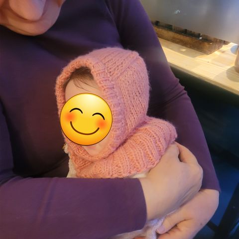 Babybalaclava i mykkeste babyull :)