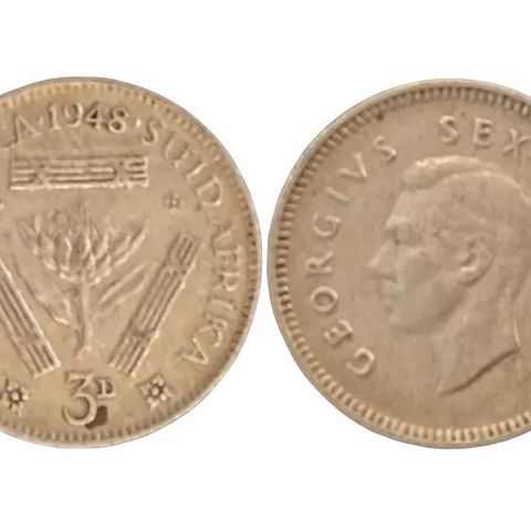 3 pence 1948 South Africa