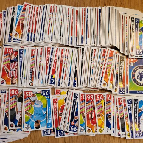 Fotballkort fra Champions League 2017/2018 Topps Match Attax