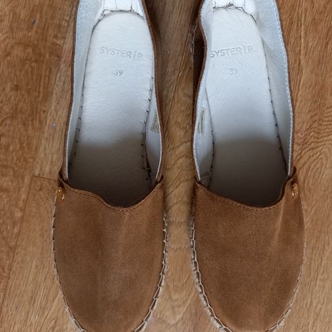 Syster P espadrillos i skinn str. 39 (38)