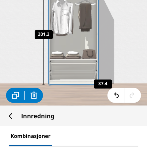 PAX-skap med speildører