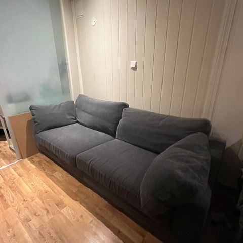 Sofa med trekk som kan tas av