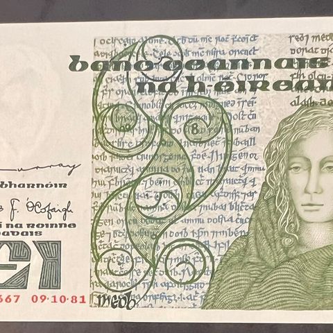 IRLAND. 1 POUND. 1981.  P-70b.  UNC