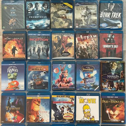 Masse blu-ray: 3 for 100kr, fri frakt!