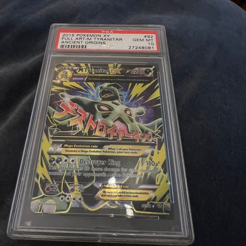 PSA 10 full art tyranitar 92/98 ancient orogins