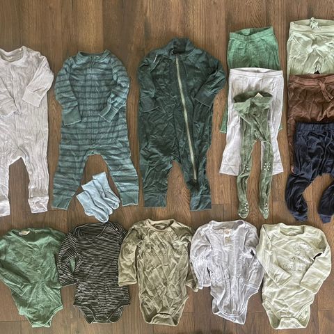 Klespakke ullpakke gutt 74/80 guttebaby ull