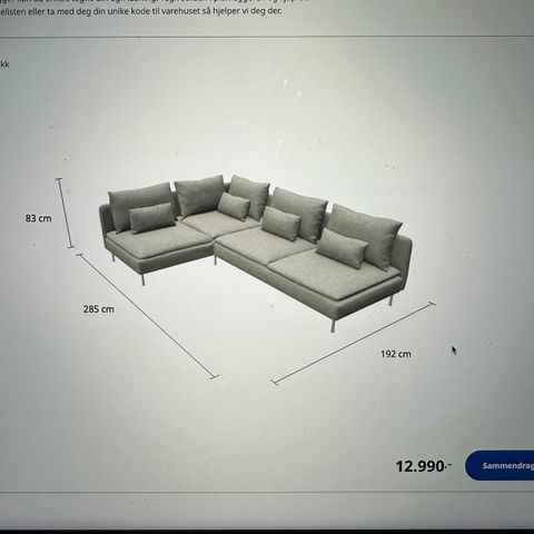 Ikea Söderhamn sofagruppe