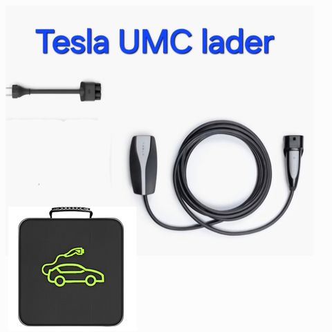 Tesla Gen 2 UMC ladekabel med schuko adapter.