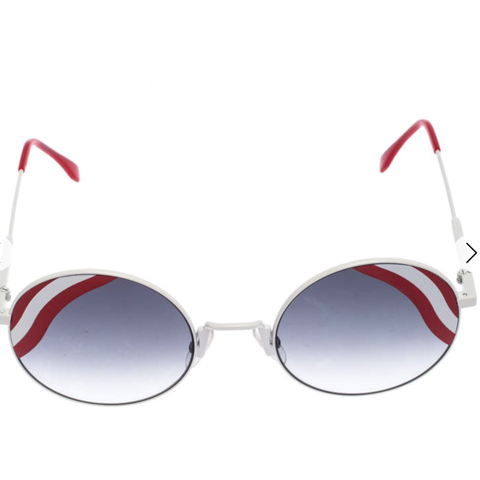 Fendi FF0248/S 0VK6 White Round Sunglasses