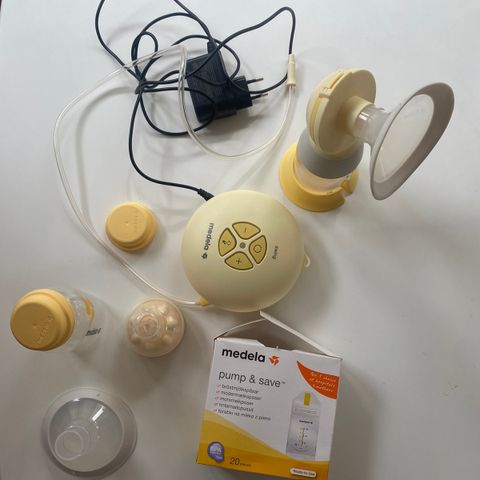 Medela brystpumpe- enkel + flakser