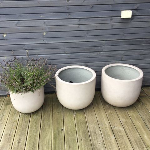 Utepotter fra Plantasjen - Nova beige