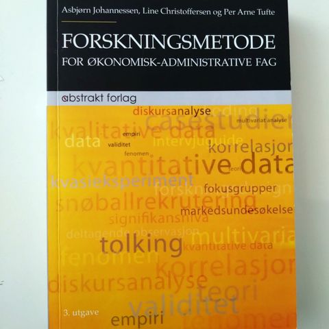 Forskningsmetode - for økonomiske og administrative fag