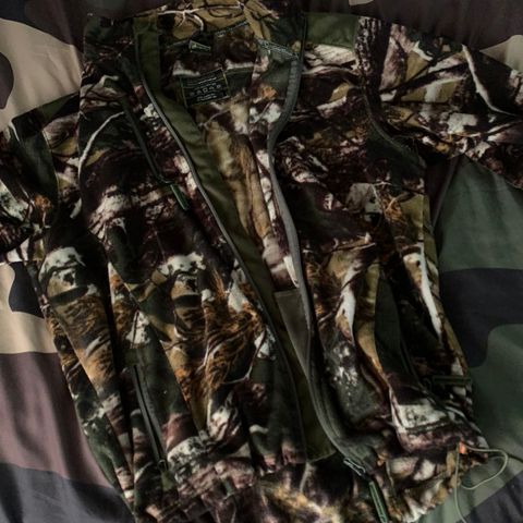 Camo fleece jakke