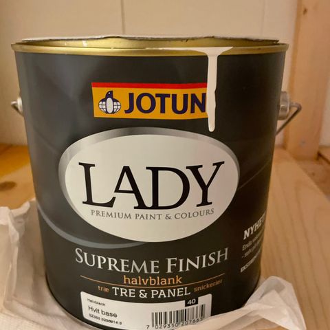 Lady suprem finish, klassisk hvit.