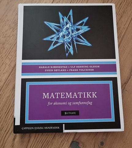 Matematikk for økonomi og samfunnsfag (inkl. løsningsforslag)