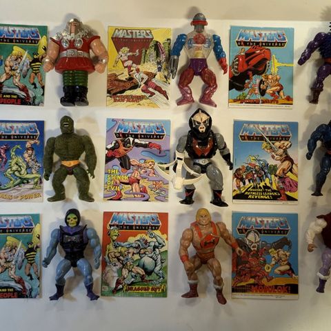 Vintage Motu - Figurer med Mini Comic