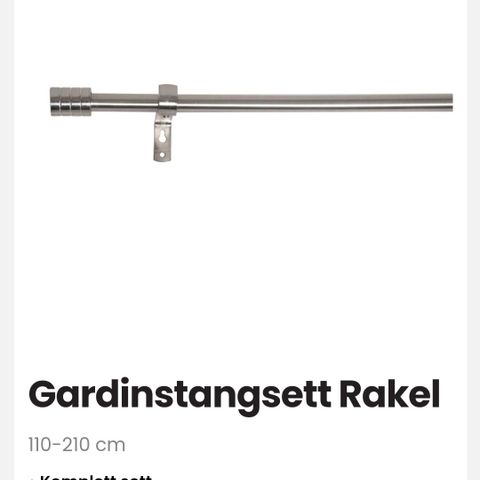 Gardinstang stål