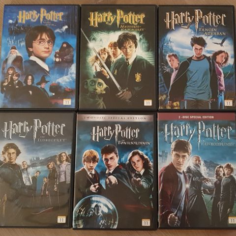 Harry Potter DVD, nr 1-6