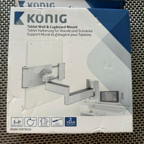 Konig Tablet Wall Mount Fixed Bracket/Holder for 7" 8" 10" & 12" ipad/Galaxy