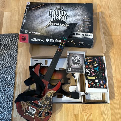 Guitar Hero - Metallica - gitar til PS3 med USB dongle - i original eske