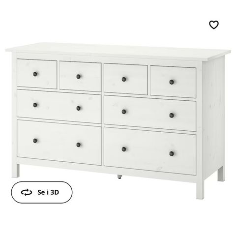 Hemnes kommode med 6 skuffer