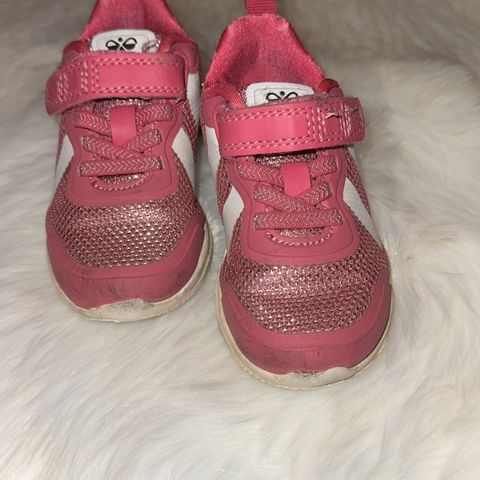 Hummel sko str 23 rosa glitter sko